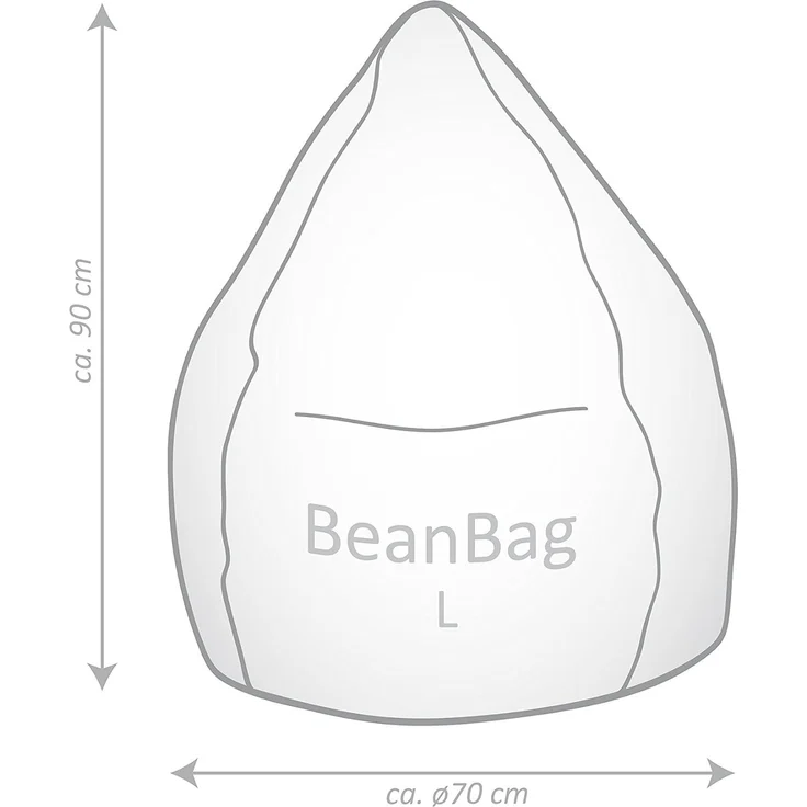 Sitting Point Sitzsack Fluffy L ca. 120 Liter Altrose – Bild 5