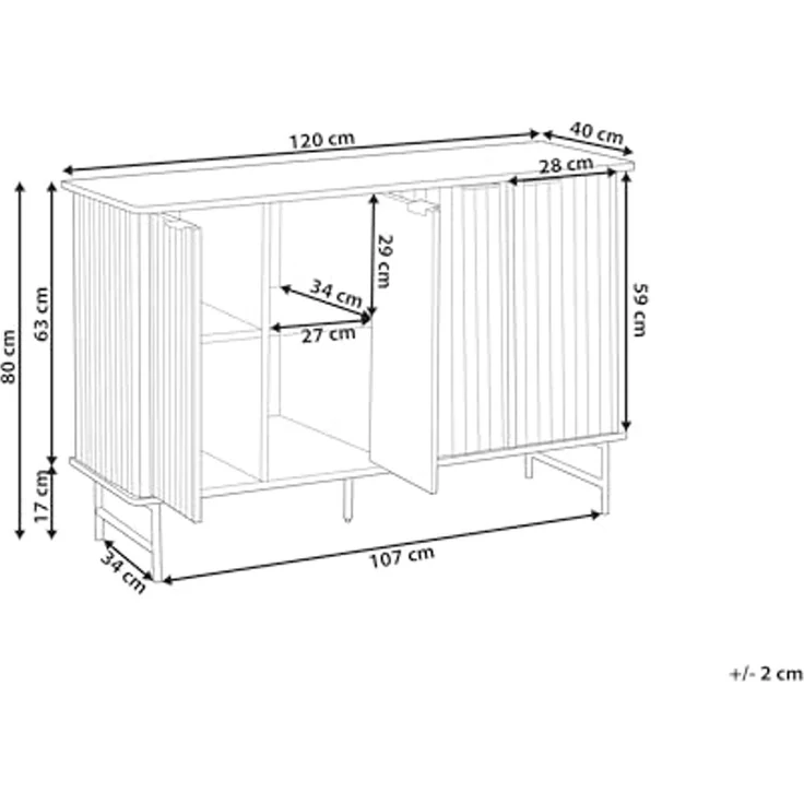 Schrank GLASTONBURY Marmor Optik Schwarz – Bild 3