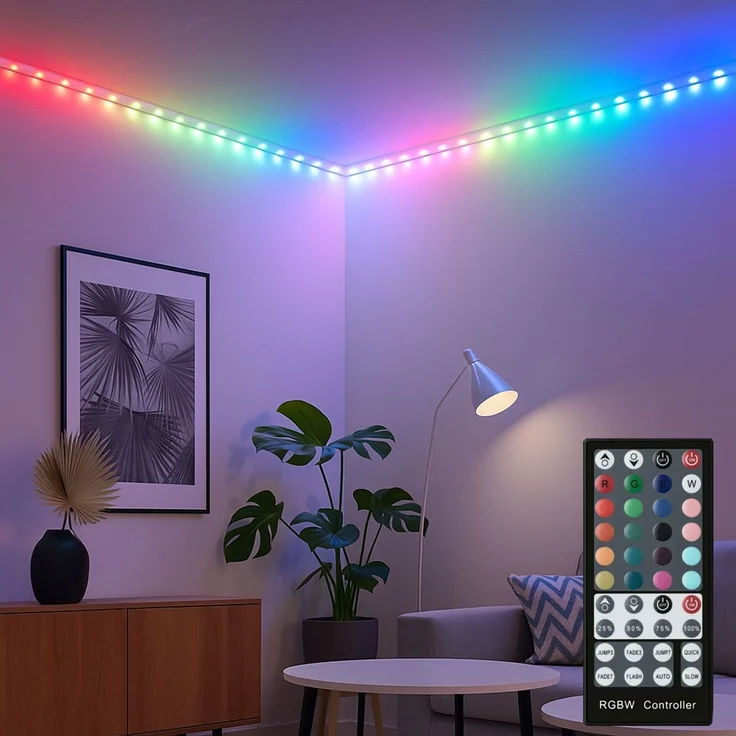 RGBW LED Strip, Fernbedienung, dimmbar, L 300 cm – Bild 2