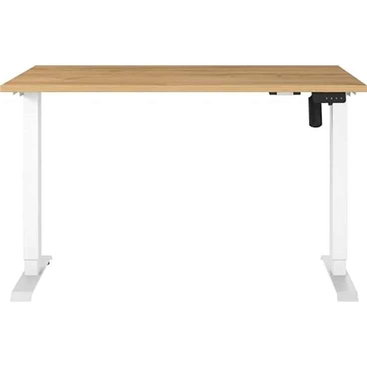 Germania Schreibtisch 8022-552, in Grandson-Eiche-Nb./Weiß, elektr. höhenverstellbar, 120 x 119 x 80 cm (BxHxT) – Bild 4