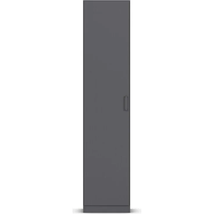rauch Allrounder, Garderobenschrank, Mehrzweckschrank, 1-türig, mit 4 Einlegeböden, Farbe Grau metallic, BxHxT 47x210x41cm – Bild 2