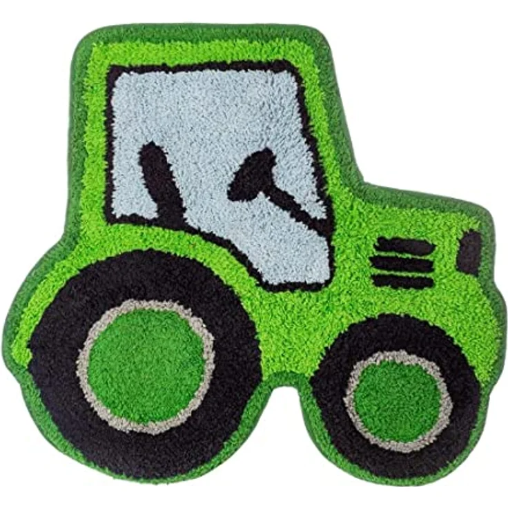 Sass & Belle Kinderteppich Mini Traktor, Trecker, Baumwolle, ca. 54 x 57 cm – Bild 2
