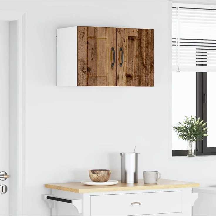 2er-Set Hängeschranke, Küchenschrank Altholz 30 x 31 x 40 cm Holzwerkstoff – Bild 4