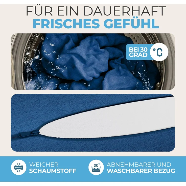 Klappmatratze 90x200 cm, 75x195 cm, Bestschlaf, 15 cm hoch, waschbar, versch. Größen & Farben, geeignet für Hausstauballergiker – Bild 5