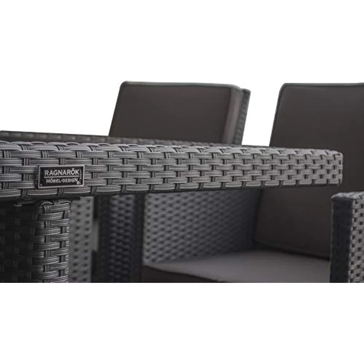 Ragnarök Möbel-Design Garten-Essgruppe Esstisch Set Heimdall 4+4, (Set, Polyrattan, Alu, Würfelsystem) – Bild 5