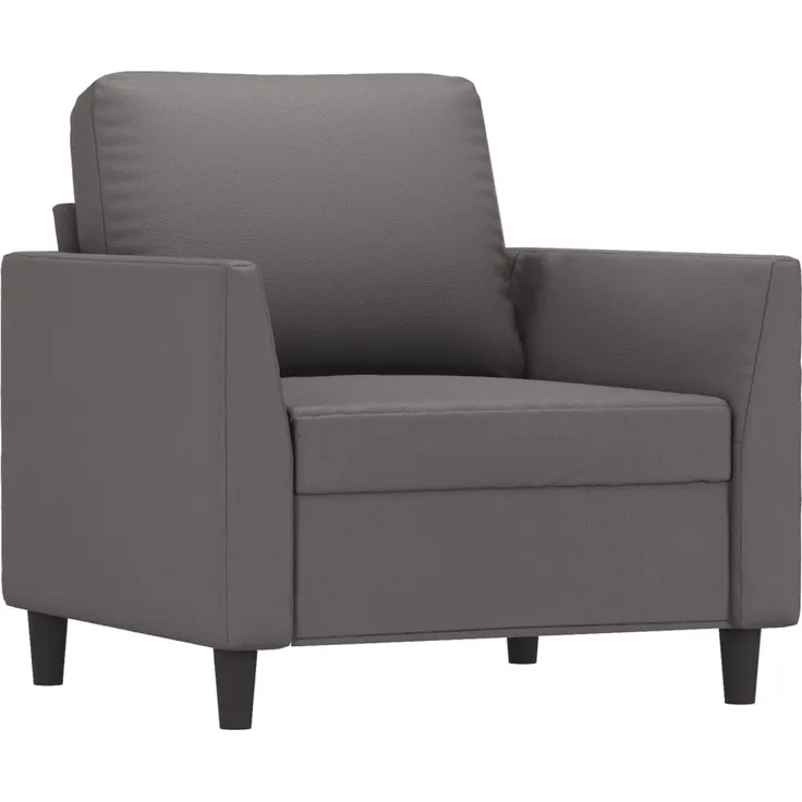 vidaXL Sessel Grau 60 cm Kunstleder 359325
