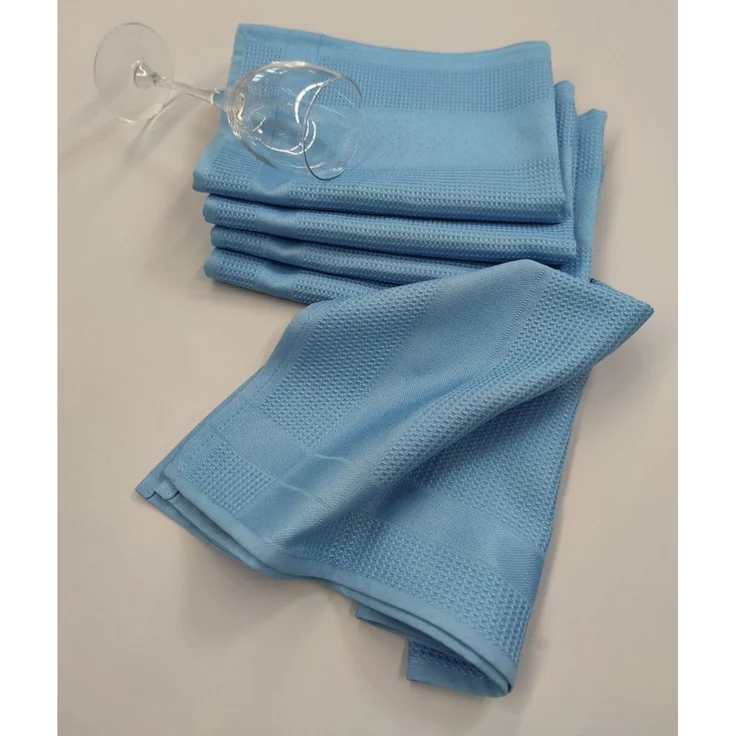 HSC Home-Style-Creation GmbH Geschirrtuch Mikrofaser-Polyester Gläsertuch mit Waffelstruktur, (Spar-Set, 5-tlg, 5 x Mikrofasertuch), Gläsertuch mit Waffelstruktur – Bild 3