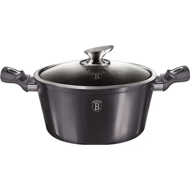 Berlinger Haus Berlinger Haus Topf mit Beschichtung Granit 6,1l 28cm Carbon Pro BH6894