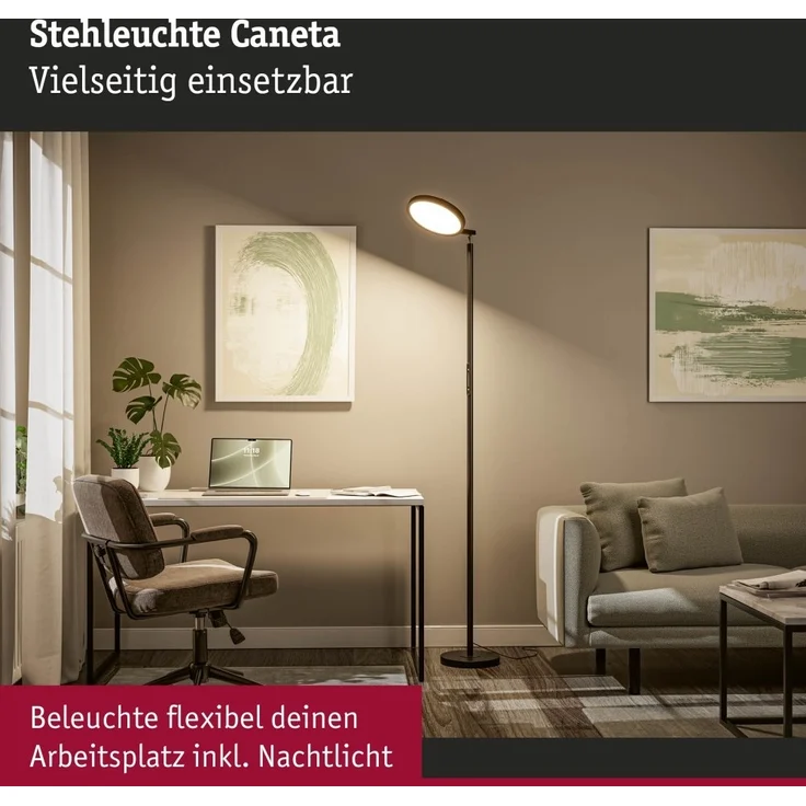 Paulmann 78019 LED Stehleuchte Caneta Schwarz Tunable White dimmbar – Bild 5