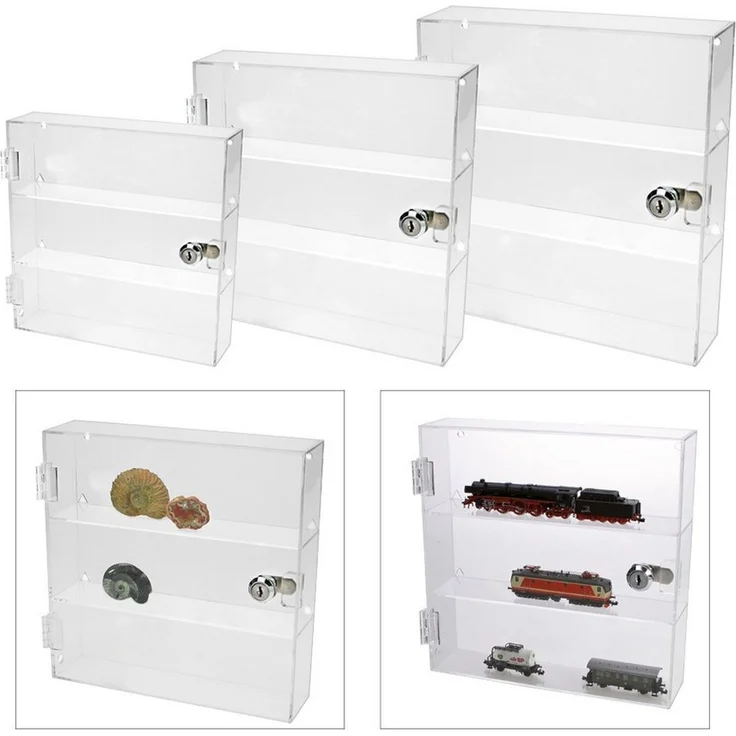 Safe-Album Vitrine Acryl Vitrine 3 Fächer Schaukasten für Modellautos Figuren I SAFE – Bild 2