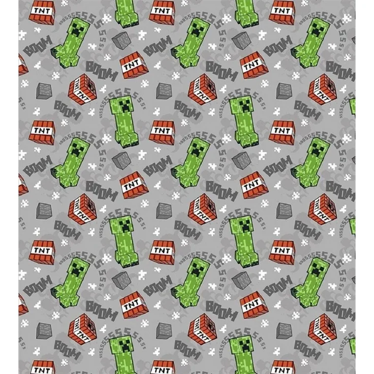 Minecraft Flanell Blanket 180x200 cm – Kuscheldecke für Kinderzimmer und Gamer Wohndecke