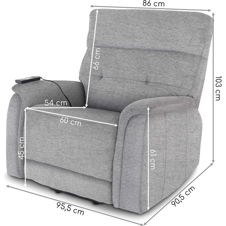 Raburg TV-Sessel XXL-Fernsehsessel, Aufstehhilfe & Liegefunktion, 200 kg, Samson, elektrisch mit Fernbedienung, 1× Motor – Bild 8