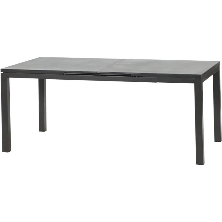Miros Ausziehtisch 180/240x90x76 cm Gestell Aluminium anthrazit, Tischplatte Spraystone anthrazit
