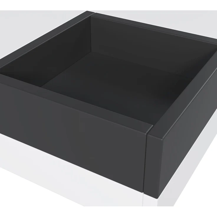 Moderner Couchtisch Schwarz Weiß Hochglanz LED Aufbewahrungsbox Wohnzimmer Tisch Design Möbel – Bild 10