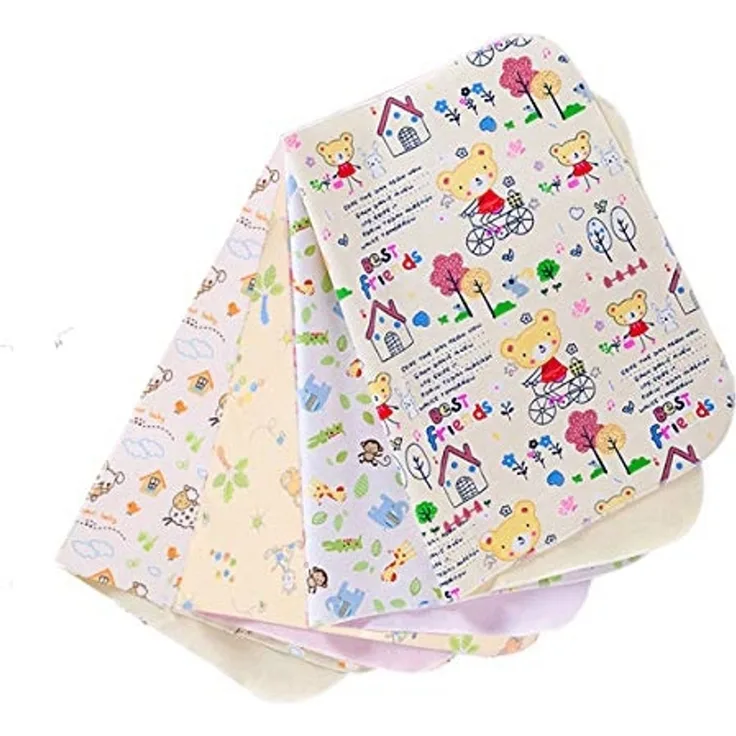 Wasserdichte Wickelunterlage Baby,4 Stück Tragbare Waschbare Wickelunterlage Baby Wasserdicht Waschbar 50 * 70cm Baby Changing Mat für Indoor/Outdoor/Reisen