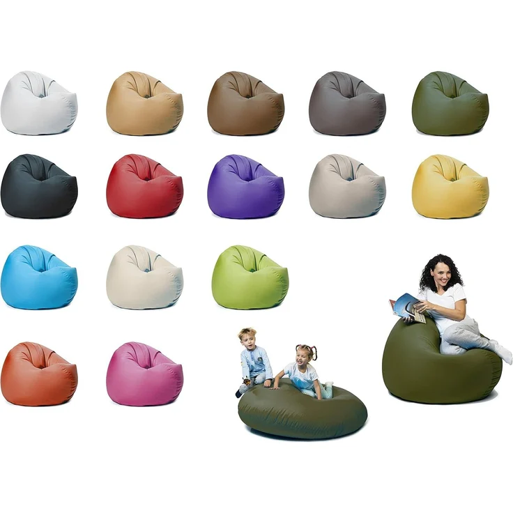 sunnypillow Sitzsack mit Styropor Füllung Outdoor & Indoor für Kinder und Erwachsene – Bild 1