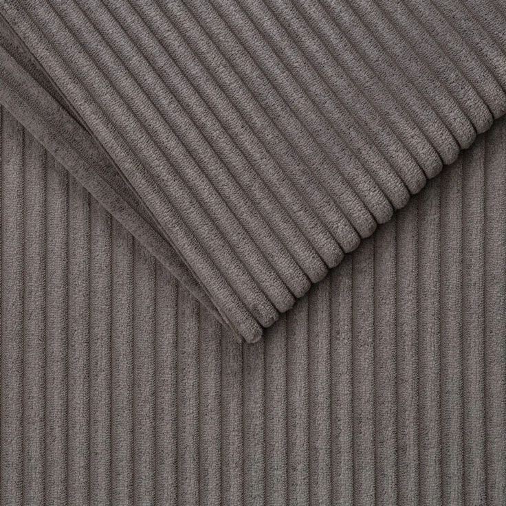 Fußhocker >OSKAR< in ash, Stoffbezug, weich, 100% Polyester - 63x43x42cm (BxHxT) – Bild 3