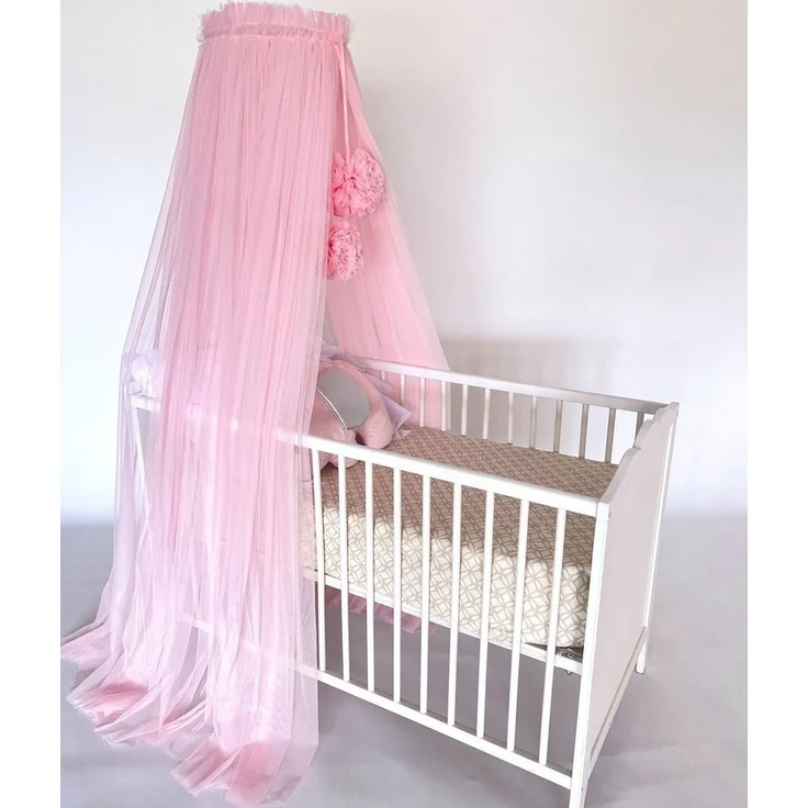 Baby Fancyroom Betthimmel Betthimmel aus 12 Meter Tüll aus 1. Klasse für Kinderbett Gitterbett, Himmel für Babybett Kinderbett – Bild 2
