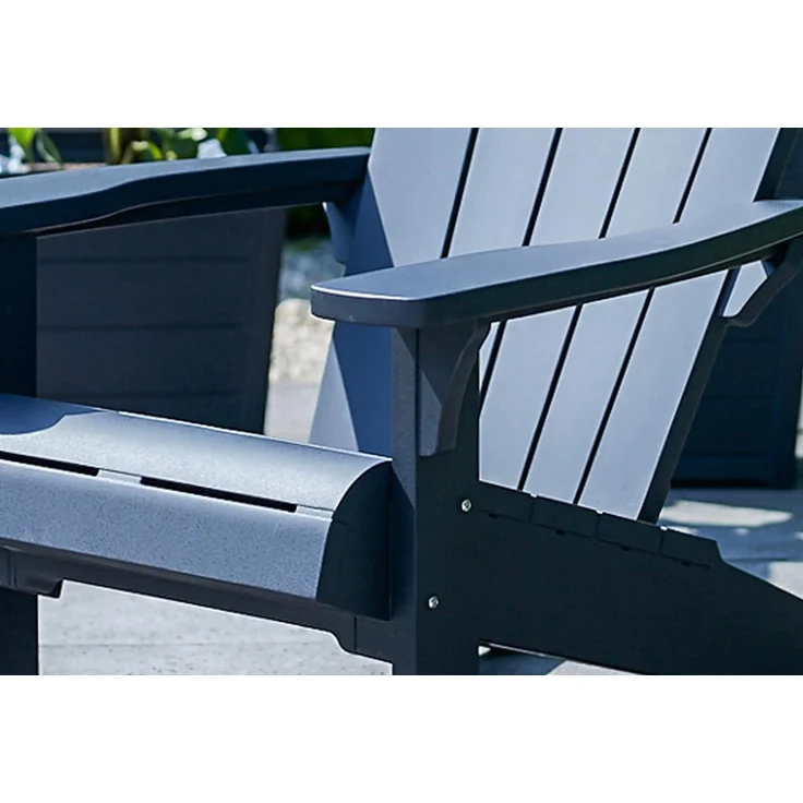 Keter Alpine Adirondack Chair, Outdoor Gartenstuhl aus Kunststoff mit Getränkehalter, grau, wetterfest, amerikanischer Design-Klassiker, für Garten, Terrasse und Balkon, 93 x 81 x 96,5 cm – Bild 6