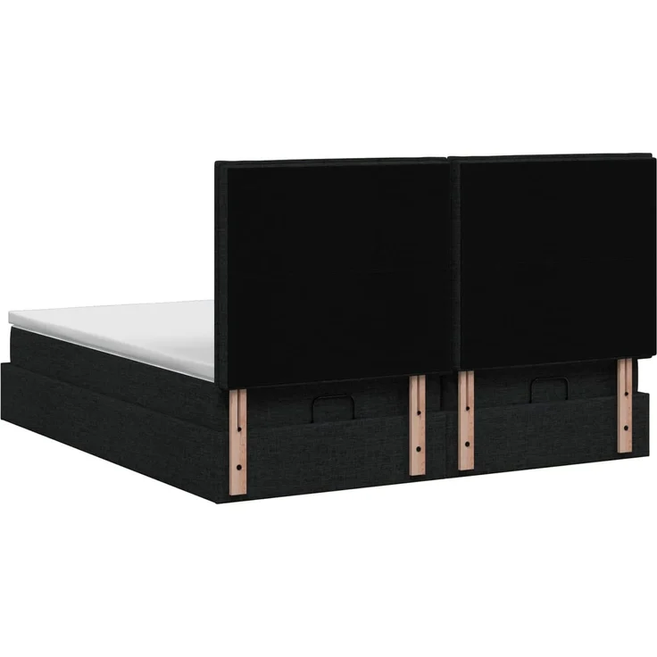vidaXL Ottoman-Bett mit Matratze und LED Schwarz 180 x 200 cm Stoff 3458418 – Bild 10