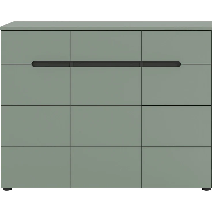 Schuhkommode (B/H/T: 94x120x37 cm) in Smoke Green Nachbildung – Bild 2