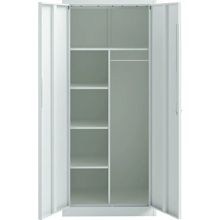 STEELSØN 'Regulus' Garderobenschrank mit 6 Fächern und Kleiderstange, Metall, hellgrau, 175x40x80 cm, abschließbar, inkl. Schloss – Bild 13