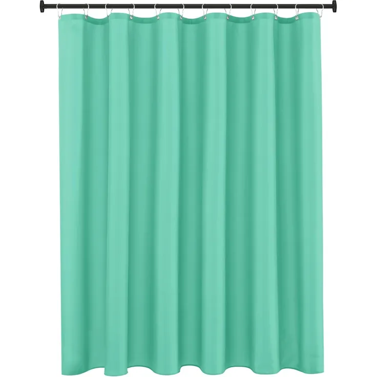 Stoff Duschvorhang 183 × 183 cm Türkis, Wasserresistent, Rustproof Ösen, Gewichteter Saum
