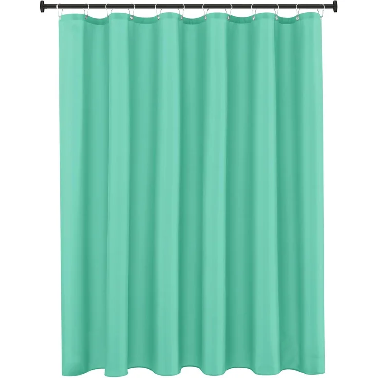 Stoff Duschvorhang 183 × 183 cm Türkis, Wasserresistent, Rustproof Ösen, Gewichteter Saum – Bild 1