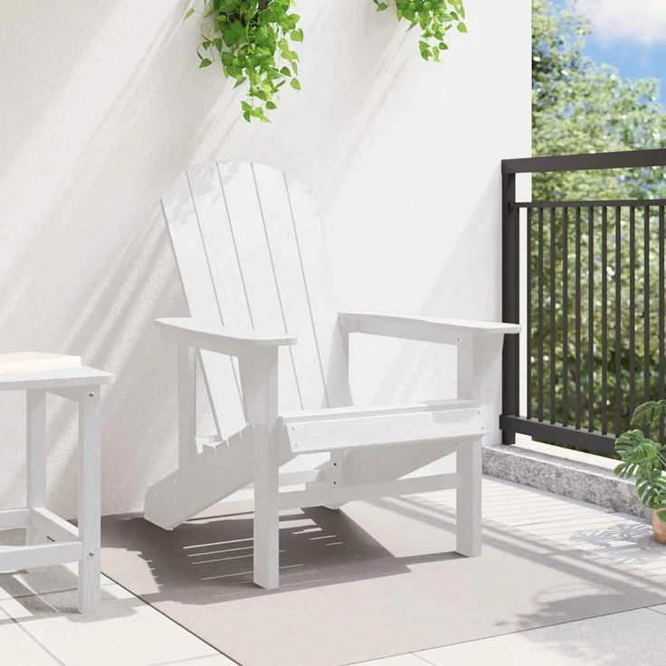 vidaXL Adirondack-Stuhl Weiß 82 x 74 x 92 cm HDPE 42006621 – Bild 2