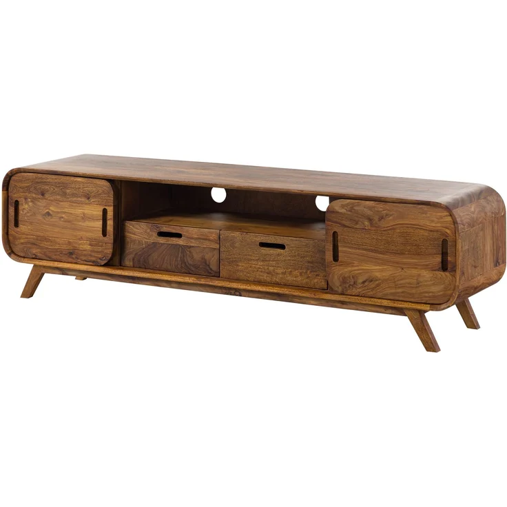 TV-Board Sheesham 173 x 40 x 48 hellbraun lackiert MAILAND #126 – Bild 1