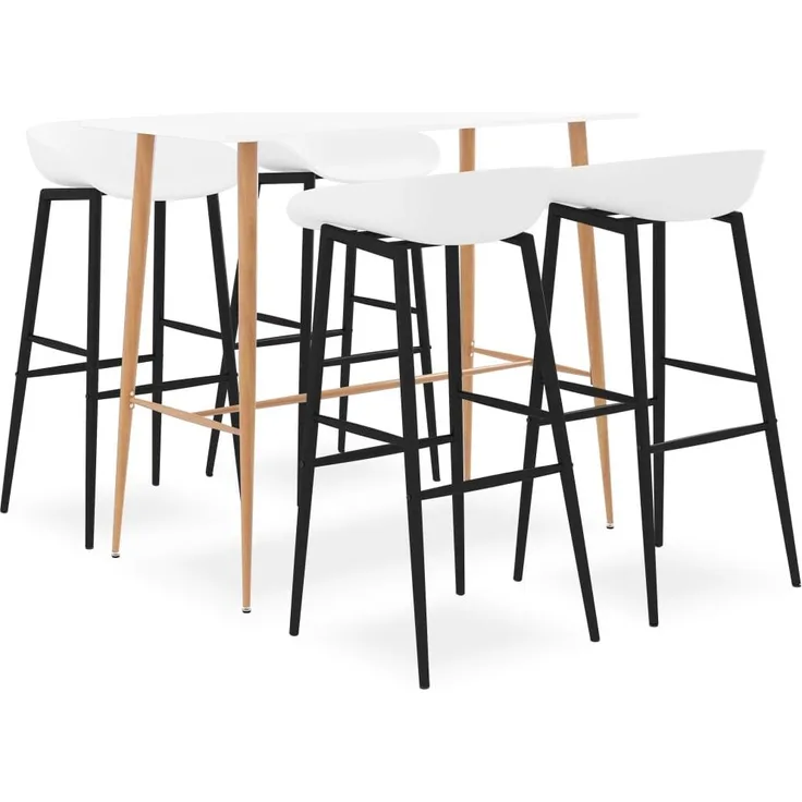vidaXL 5-tlg. Bar-Set Weiß 3057438