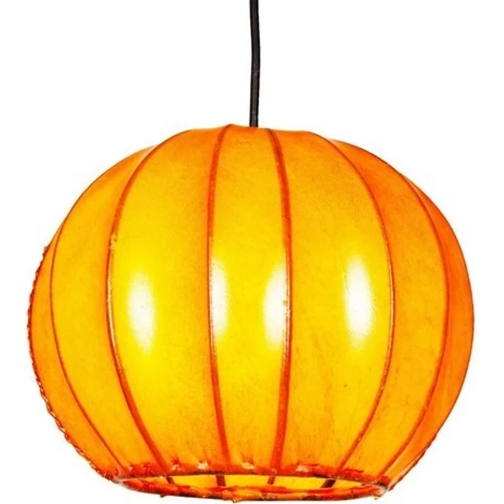 Marrakesch Orient & Mediterran Interior Pendelleuchte Moderne Esstischlampe Mailin Orange, Leder & Eisen handgefertigt, ohne Leuchtmittel, Handarbeit – Bild 4
