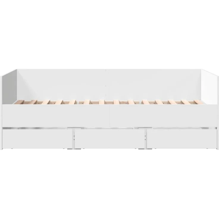 vidaXL Tagesbett mit Schubladen ohne Matratze Weiß 90x190 cm 3280825 – Bild 4