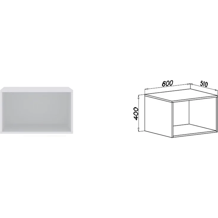 Marmex Möbel Tres Set-Z/N (B) Modularer offener Kleiderschrank, großes, geräumiges Kleiderschrank-Set ohne Türen, Ankleidezimmer Möbel, laminierte Spanplatte, weiß 310x246x51 cm – Bild 7
