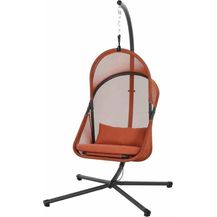 Bild für Siena Garden Hängesessel YOBAYA Relaxed Red mit Kissen Stahl anthrazit/Textilbezug rot
