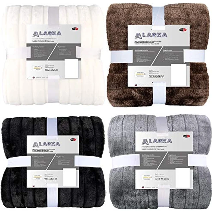 Wohndecke Alaska Kuscheldecke Sofa Felloptik Pelzimitat 150x200cm schwarz, CelinaTex, allergikergeeignet,bügelfrei,flauschig,kuschelweich,mollig warm – Bild 7