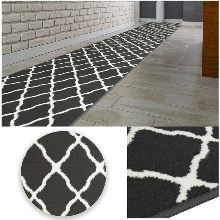 MDEKOR Läufer Teppich Läufer Meterware Höhe 6 mm, 70x70cm Grau Efez – Bild 4