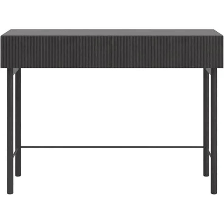 Selsey 'Nolie' Schminktisch mit 2 Schubladen, Holzoptik Esche schwarz, ca. 79 x 110 x 40 cm – Bild 7