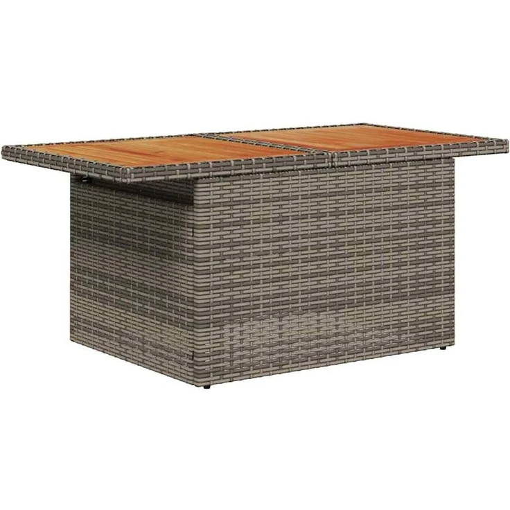 vidaXL Garten-Sofa-Set mit Speicher 6 pcs Grau Poly Rattan 3358057 – Bild 6