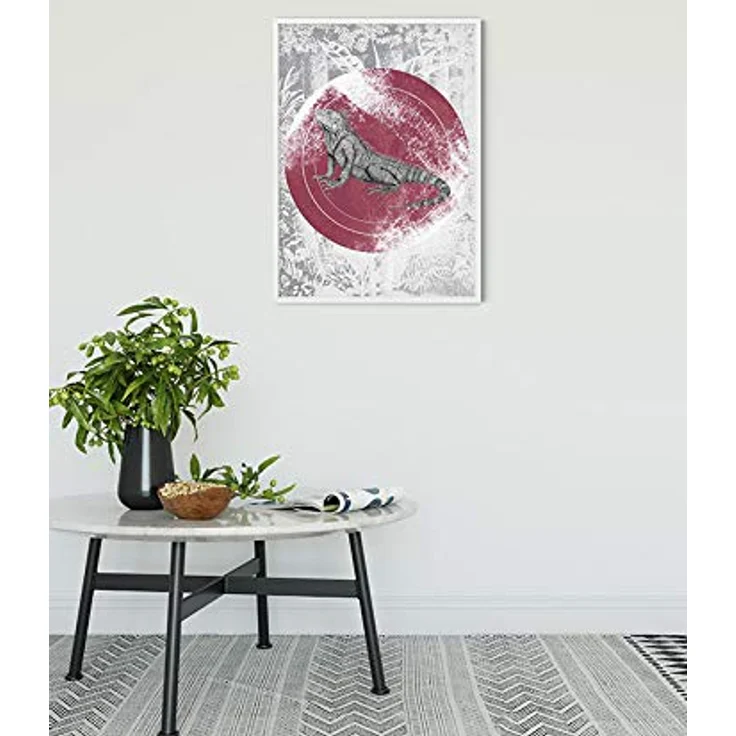 Komar Iguana Circle Wandbild | Poster, 30 x 40 cm, hochwertiger Kunstdruck auf fotopapier mit seidenmatter Oberfläche, dekorativ für Wohnzimmer und Schlafzimmer, ohne Rahmen – Bild 2