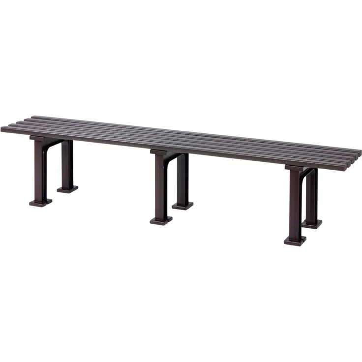 PROREGAL Gartenbank Kuba 4 Sitzer, braun, witterungsbeständiger Kunststoff, UV-beständig, 200 x 37 cm, Made in Germany