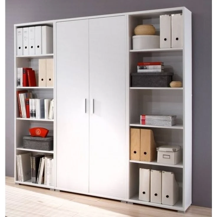 Büro-Set >Clermont< in Weiß - 184x186x35cm (BxHxT) – Bild 2