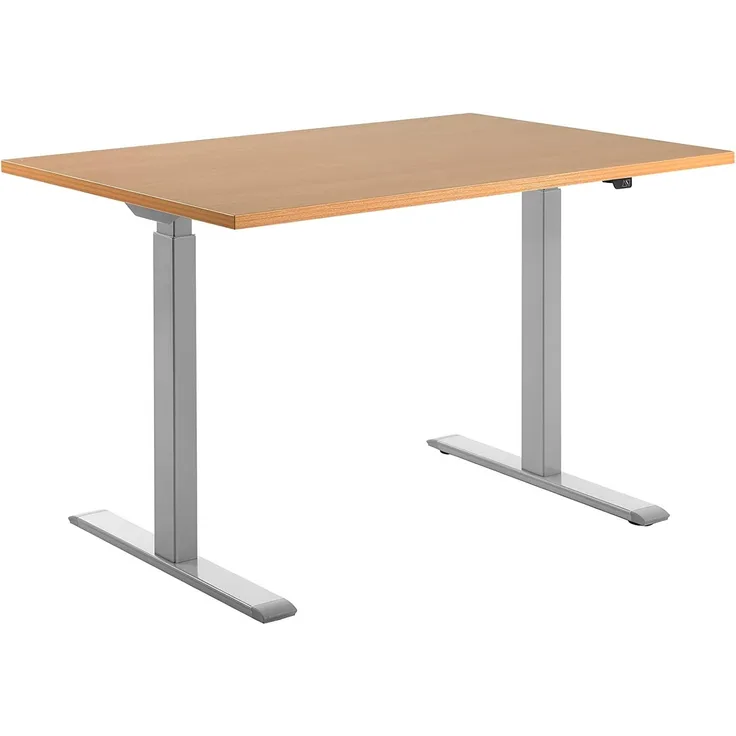 Topstar Sitz-/Steh-Schreibtisch, (B)1.200 mm elektr. höhenverstellbar Buche