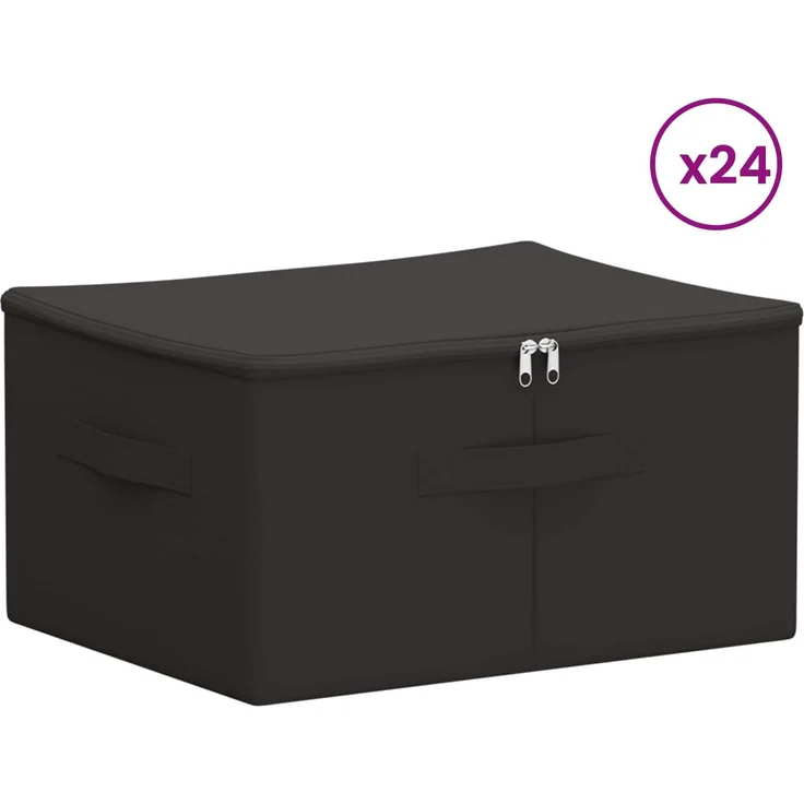 vidaXL Aufbewahrungsbox 24 stk. Vliesstoff 50 x 30 x 25 cm 37,5 L 42024581 – Bild 3