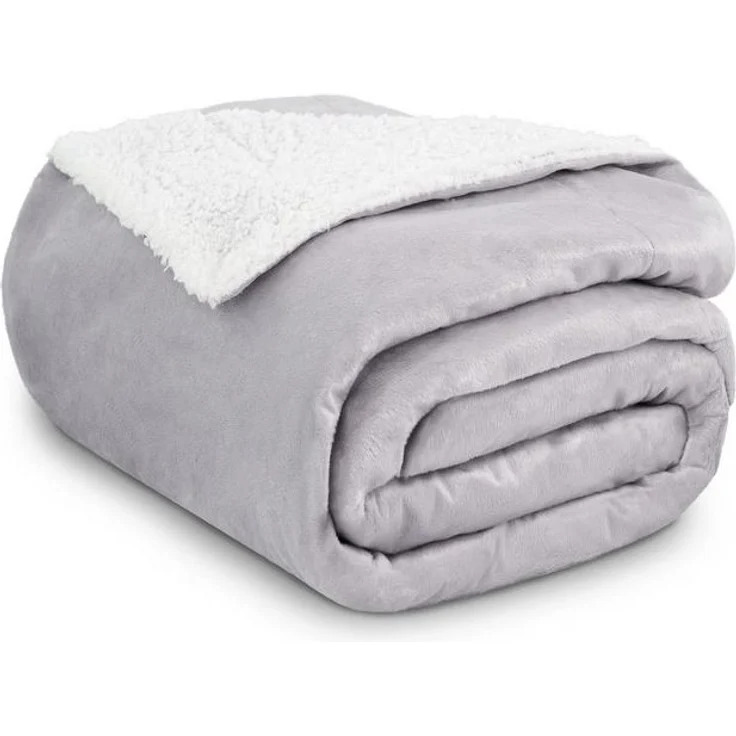 Wohndecke in Lammfell-Optik Kuscheldecke weich & flauschig - Sherpa Fleecedecke, Gräfenstayn, Warme Wolldecke & Sofaüberwurf Tagesdecke für Couch & Sofa – Bild 4