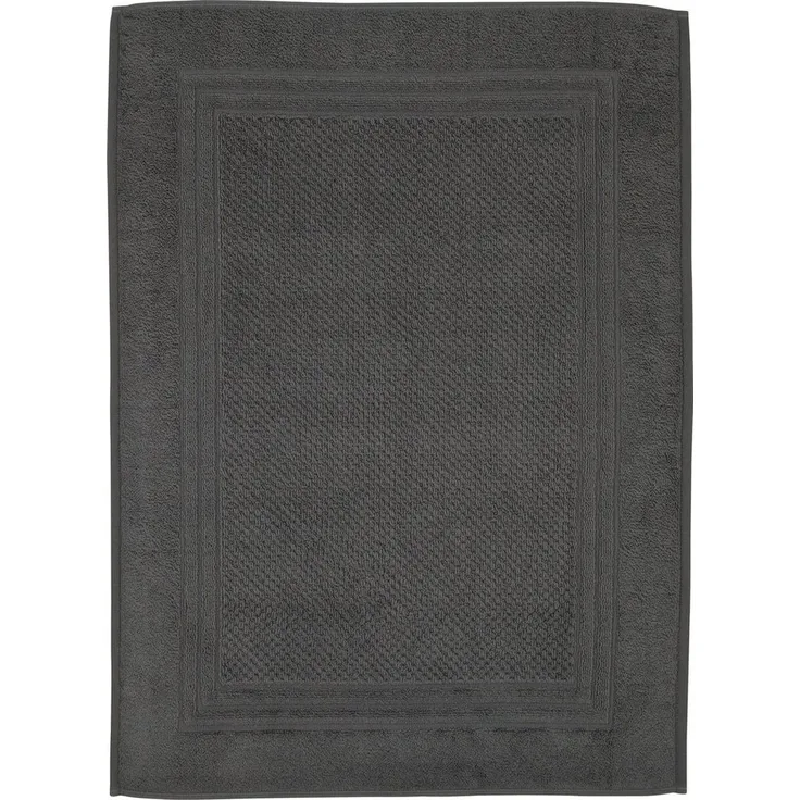 ROSS Duschmatte Unifond, Höhe 1 mm, fußbodenheizungsgeeignet, strapazierfähig, Baumwolle, rechteckig, Uni mit Bordüre, Badezimmerteppich, waschbar