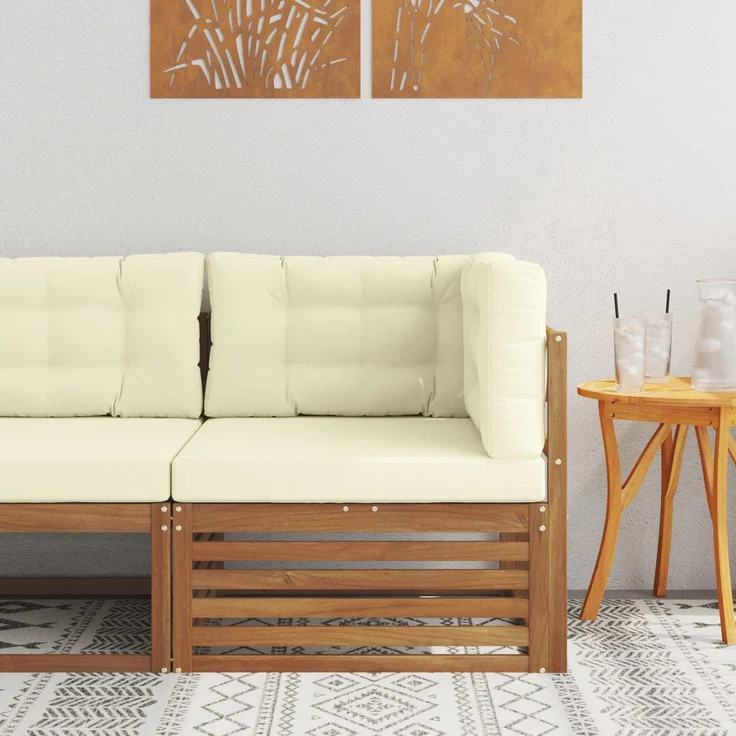 vidaXL Outdoor Ecksofa Massivholz Akazie Natur 900568 – Bild 1