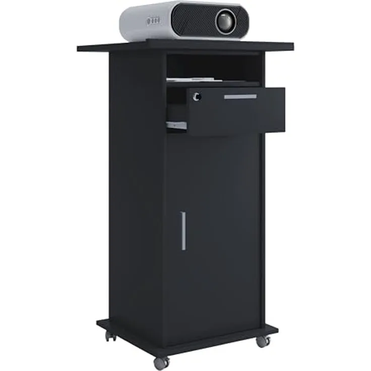 VCM Hifi-Möbel Neta 914389 Schwarz H. 108 x B. 60 x T. 50 cm