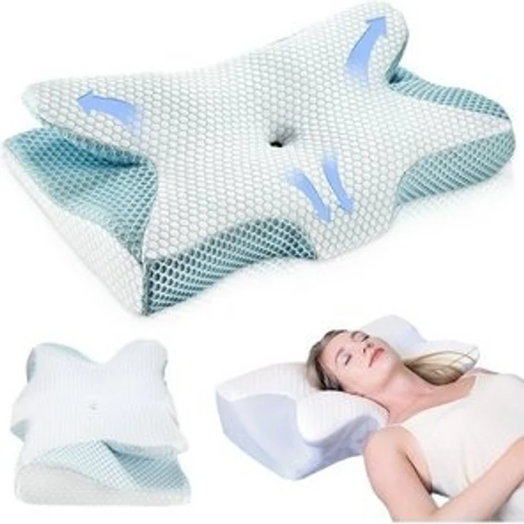 LETGOSPT Kopfkissen Orthopädisches Kissen Ergonomisches Nackenstützkissen aus Memory Foam, Seiten, Rücken, Bauchschläfer, für Unterstützung Kopfkissen gegen Nackenschmerzen Antischnarch – Bild 6
