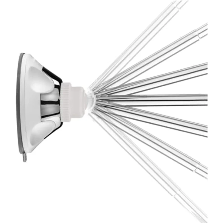 Macom Sensation 229 Perfect Mirror, Kosmetikspiegel mit 10-facher Vergrößerung, Teleskopstange und Doppelgelenk, platzsparend, 24 LED-Lichter, selbstklebender Saugnapf – Bild 5